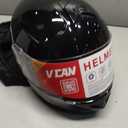 VCAN VX28 Full Face Modular Flip-Up Motorcycle Helmet DOT Approved, Coolmax Cheek Pad & OTG Ready, Black, Large