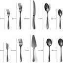 45-Piece Silverware Set Stainless Steel Flatware Set for 8 with Serving Utensils Include Dinner Fork Knife Spoon Cutlery Utensil Set for Home Kitchen Restaurant
