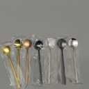 7 Pcs Coffee Spoons Teaspoons 5.3-Inch Matte Frosted Handle Stainless Steel Espresso Spoons for Coffee Ice Cream Sugar Dessert Cake Soup (Multicolor)