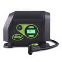 Slime 40088 Tire Inflator, Portable Car Air Compressor, Inflate Right automatic shut off, with Digital 99 psi Display, Long Hose and LED Light, 12V, 6 min inflation