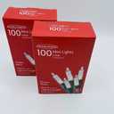 2 x Holiday Bright 100 Mini Lights Clear