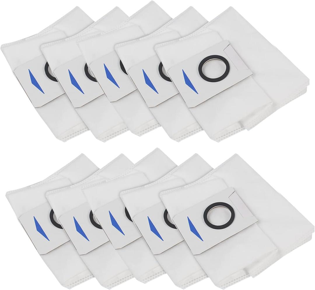 10 pack Replacement Vacuum Cleaner Filter Bags Compatible with ECOVACS DEEBOT X1 OMNI Turbo T10 T20 Robot Vacuum Cleaner
