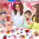 28 Pack Valentiens Day Gifts for Kids School Valentines Day Cards with Mini Plush Bear Keychain Toys, Valentines for Kids Classroom Valentines for Class Exchange Gifts Party Favors for Boys Girls