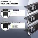 Hiorucet Grill Grease Tray Kits for Dyna Glo DGF493BNP Replacement Parts, Backyard BY13-101-001-12, Adjustable 24''-30'' Drip Pan, Grates, Heat Plates for Dyna Glo Grill Replacement Parts 4 Burner.
