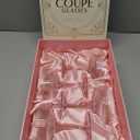 Vintage Art Deco Coupe Glasses | Set of 4 | 7 oz Classic Cocktail Glassware for Champagne, Martini, Manhattan, Cosmopolitan, Sidecar | Crystal Speakeasy Style Saucer Goblets with Stems