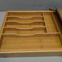 Liviys Cutlery Drawer Organizer for Kitchen Utensils, 13-20 Inches Expandable Bamboo Utensil Tray, Large Wooden Silverware Organizer Insert for Kitchen Drawers