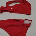 NAFLEAP One Shoulder Cutout Bikini Set for Women High Waisted Bottom Swimsuit Two Piece Bathing Suit (Medium, 1-red)