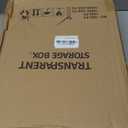 Attelite Acrylic Display Case,Upgrade 4 Tiers Clear Display Case with 3 Adjustable Divider, 2 Pack Stackable Large Storage Box with Magnetic Door for Collectibles Action Figures