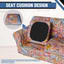 Stretch Sofa Slipcover Set for 3 Cushion Couch Sofa  Floral Print Couch Cover, Pet and Child-Friendly Furniture Sofa Covers,with Elastic Bottom (Orange+love Print)