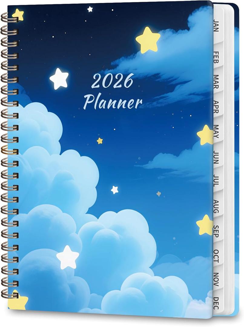 5 x 2026 Planner, Weekly and Monthly Calendar Planner Agenda, Jan 2026 - Dec 2026, Planning Academic Book, Office Desk Accessories and School Supplies - A5 (6.3'' x 8.5'') (Star)