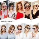 5 x SOJOS Retro Vintage Narrow Cat Eye Sunglasses for Women Clout Goggles Plastic Frame Cardi SJ2044 with White Frame/Grey Lens