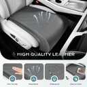 Coverado Car Seat Extender Leg Support, Leather Leg Extender Cushion for Car Seats, Waterproof Car Seat Cushions Universal Fit for Most Vehicles (Gray)