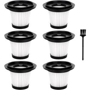 6 Pack Filters Replacement Compatible with BSRCO ATJ-2166 Handheld Car Vacuum, Washable HEPA Filters Works with H126 and ATJ Car Handheld Vacuum
