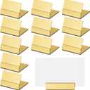 Yaocom 12 Pcs Small Table Number Holders Metal Place Card Holder Vintage Mini Table Number Name Card Display Stand for Wedding Memo Reception Photo Picture Party Restaurant, 1.4 x 1.3 x 1 Inch (Gold)