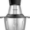 Meat Grinder Electric, AMZCHEF 500W Food Processor with Stainless Steel Bowl (8 Cup) & 2 Speed Modes, Meat Vegetable Chopper Electric with 4 Sharp Blades for Family & Baby Use