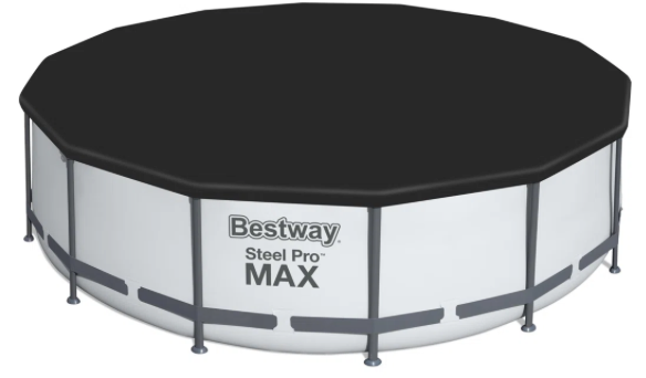 Bestway Steel Pro Round Above Ground Outdoor Backyard Swimming Pool 14'x14'x48"