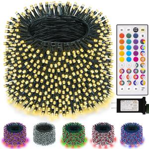 LitHome 99FT 300 LED Color Changing Christmas String Lights Outdoor, 35 Colors 9 Modes RGB Christmas Lights with Remote, Dimmable Led String Light, Xmas Tree Light for Indoor Holiday Party Decor