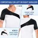Shoulder Brace - Shoulder Compression Sleeve Immobilizer & Support Wrap for Torn Rotator Cuff, Glenoid Labrum Tear, Dislocated AC Joint, Tendonitis, Bursitis, Subluxation