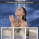 Shower Faucet Set Oil Rubbed Bronze Shower System, Knob Switch Diverter Shower Faucet with High Pressure Handheld Spray, Ceiling Mount 10 Inch Shower Head with 6 Inch Wall Mount Shower Head