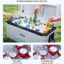 VEVOR Portable Cooler,Hard Cooler with Ice Retention, Heavy-Duty Handles and Strap, Lightweight Rigid Material Insulated Portable Cooler, Suitable for Family Picnics and Short Trips