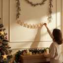 Therwen 4.6 ft Christmas Gingerbread Man Banner Metal Gingerbread Man Garland Vintage Christmas Tree Ornament for Mantle Wall Window Door Xmas Tree Decor Holiday Crafts