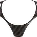 Compatible,  Car Interior Steering Wheel Panel Switch Button Carbon Fiber Texture Cover Decor(Carbon Texture)