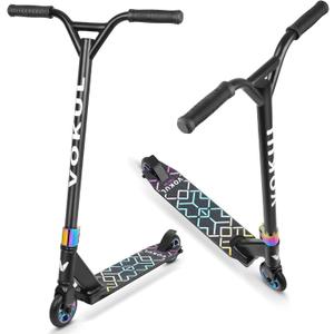 VOKUL S2 Pro Scooters for Kids Age 6-12 | Colorful Stunt Scooter for Beginners Teens | Trick Scooter for BMX Freestyle Tricks (Neo)