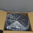 Wimarsbon Storage Ottoman,Teddy Velvet Vanity Stool,Soft Padded Seat,Round Footrest with Removable Cover and Adjustable Legs,Modern Decorative Accent Footstool or End Table for Hallway (Grey-Blue)