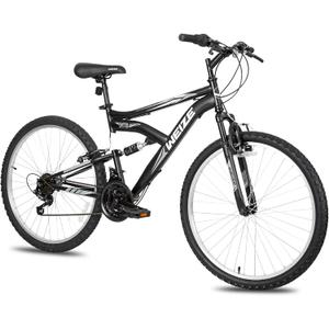 WEIZE Mountain Bike 26 inch Outdoor Cycling Bike 18-Speed/High-Carbon Steel/Dual Full Suspension, Adjustable Ergonomic Seat for Men Women Adult, MTB Bicycle with Suspension Fork