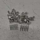 Unicra Bride Silver Wedding Hair Comb Rhinestone Bridal Headpiece Sparkly Crystal Hair Accessorie for Women and Girls (A-Silver)