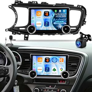 [4G+64G] Volxcereo Car Radio for Kia Optima K5 2013 2014 2015, 10.1 inch Android Touchscreen Stereo with Carplay/Android Auto, GPS, WiFi, Bluetooth 5.4, SWC, FM/RDS, Knob Display