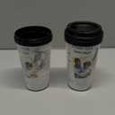 Greenbrier Customizable Photo Travel Mugs 2pcs 11 ozs each - by akj - Black Sliding Top w6.25inch Clear Plastic Cup for Arts & Crafts Mother's Day Father's Day Birthday Present, 2 Count (Pack of 1)