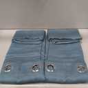 NICETOWN 100% Blackout Curtains with Black Liners, Thermal Insulated Full Blackout 2-Layer Lined Drapes, Energy Efficiency Window Draperies for Bedroom (Greyish Blue, 2 Panels, 52-inch W by 63-inch L)