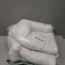 Ultra Flat Thin Pillows for Sleeping Standard Size, 2-1/2" High Slim Bed Pillow for Back Stomach Sleepers Down Alternative Filling Hypoallergenic White 18x26 in