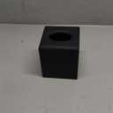 Sumnacon Tissue Box Cover Square Tissue Box Stylish PU Tissue Box Holder with Magnetic Bottom,Leather Cube Tissue Cover for Living Room Bathroom Bedroom Table Desk Home Office Car, Black, 5.3"L x 5.3"W x 5.9"H