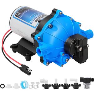 Bootee 12V RV Water Pump, 7.0 GPM 75PSI Automatic Pressure Switch, Self-Priming Fresh Water Pump for RV Marine Camping, 12 Volt DC Water Transfer Pump with Thermal Protection