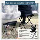 KOKSRY Camping Stool, Portable Folding Stool, Aluminum Ultralight Backpacking Stool Suitable for Outdoor Gardening and Beach Hiking Fishing (Black, 16 High)