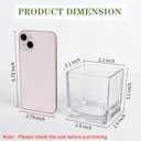 Set of 4 Square Glass Vases 3" x3" x 3", Clear Flower Vases for Centerpieces, Candle Holder for Wedding Party Events, Home Dcor