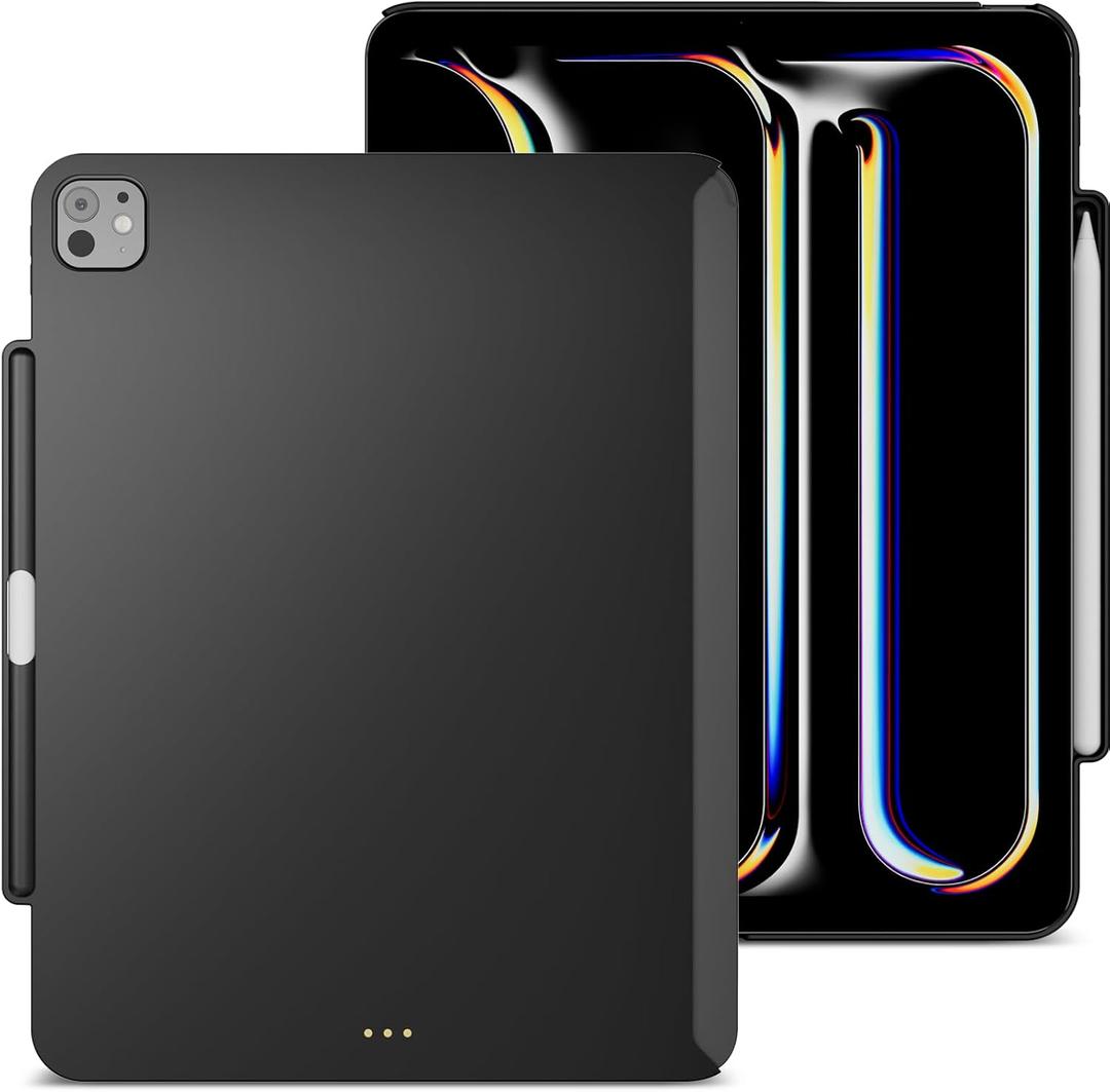 MAGEASY CoverBuddy Lite for M4 iPad Pro 13" (2024) - iPad Pro Case Compatible with Magic Keyboard for iPad Pro (M4), with Apple Pencil Pro Pencil Holder - Black