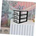 MAGICLULU Three-layer Drawer Type Closet Organizer Portable Plastic Storage Cabinet with Transparent for Home Office Living and Study Use Black