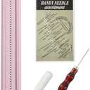 UPTTHOW Signature Punching Tools for Bookbinding Supplies with an Awl and Cradle for Starter, Plastic Easy Scrapbooking Kits for DIY Crafts, Notebook, Journals, Planners, Pink