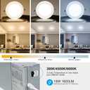 Elaruslux 20 Pack 7 Inch 3CCT Ultra-Thin LED Recessed Light with Junction Box, 3000K/4500K/6000K Selectable, 18W Eqv 125W, Dimmable Canless Downlight, 1600LM High Brightness