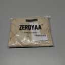 ZEROYAA Men's Linen Shirts Short Sleeve Summer Casual Button Down Beach Shirt with Pocket (Beige, L)