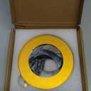 Zonon Circle Drawing Maker Stainless Steel Adjustable Round Circle Template Tool Ring Making Tool with Black Flannelette Bag for Drafting, 125 mm(Yellow)