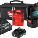 Makita SK105DNAX 12V max CXT® Lithium-Ion Cordless Self-Leveling Cross-Line Red Beam Laser Kit (2.0Ah)