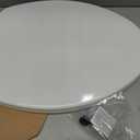 CHURCH Toilet Seat, Easy Clean Hinges Release for Deep Cleans, Durable Enameled Wood Seat, Elongated, White