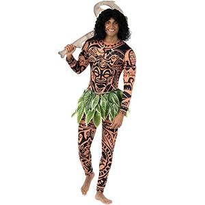 Morph Maui Costume for Men, Hawaiian Tattoo Costume, Halloween Outfit for Adults, Luau Party Attire, Medium