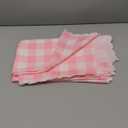 Romanstile Spring Pink Gingham Tablecloth Rectangle, Outdoor Waterproof Heavy Duty Linen Cotton Checkered Table Cloth with Tassel, Wrinkle Free Plaid Table Cover for Easter Picnic - 55 x 120 Inch