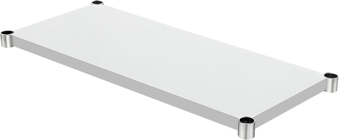 HARDURA Galvanized Under Shelf for Prep and Work Table Adjustable Lower Shelf for 24" x 48" Stainless Steel Table