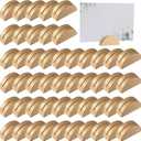 50Pcs Wood Table Card holders - Gold Wooden Semicircular Table Number Stands Name Cards for Weddings, Parties, Events - Elegant Place Card Holders & Cards Stands